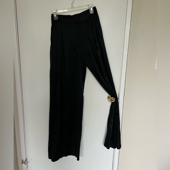 100% Silk Wide Leg Pants - Picture 4 of 4